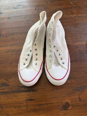 Converse All Star  Canvas High-Top Sneakers with Red Trim